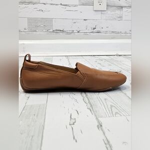 Talbots Jessie Gore Nappa Leather Loafer Size 6.5 M Tan Brown Round Toe